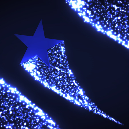 Star with dust tail. Vector illustration. Eps 10のイラスト素材