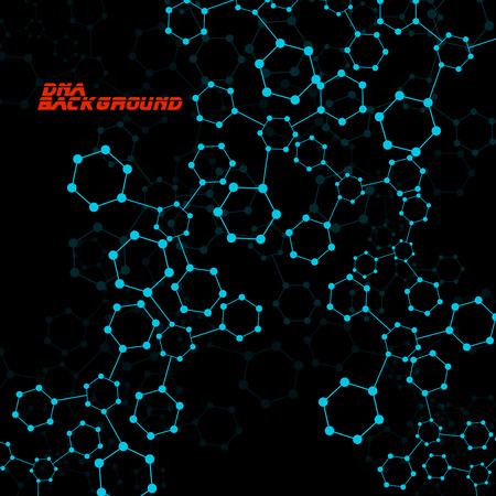 Colorful molecule DNA. Abstract backgroundのイラスト素材