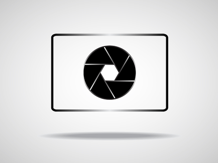 Camera shutter, isolated on white background. Vector illustration. Eps 10のイラスト素材
