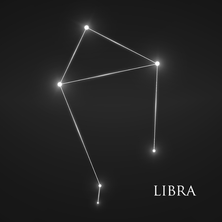 Constellation Libra Zodiac Sign.のイラスト素材