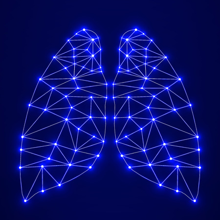 Abstract human lung, network connections. のイラスト素材