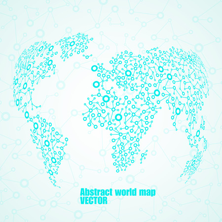 Abstract globe earth from molecule structure. Vector illustration. Eps 10のイラスト素材