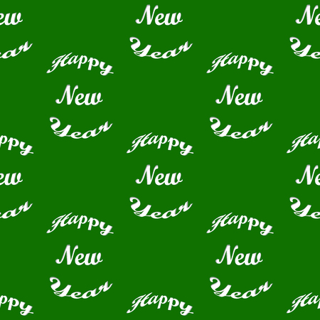 Seamless wallpaper with the inscription Happy New Year. Vector illustration.のイラスト素材