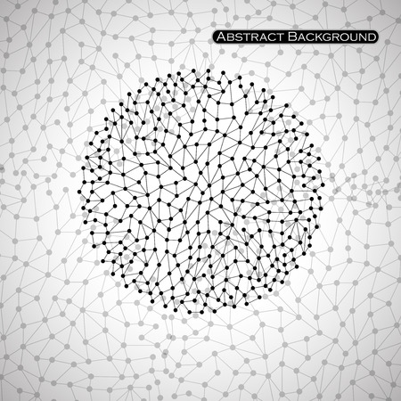 Abstract spherical shape. Points. Isolated on white background. Vector illustration.のイラスト素材