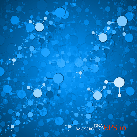 Colorful molecule DNA. Abstract background. Vector illustration.のイラスト素材