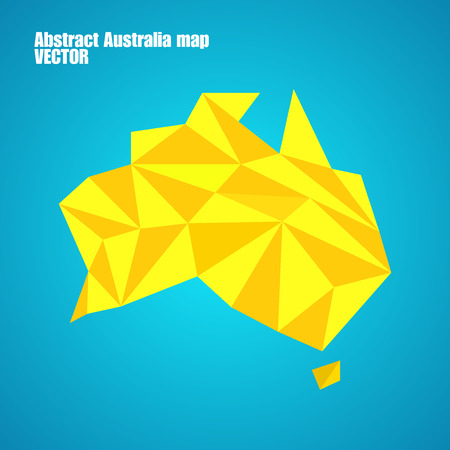 Abstract Australia map in polygonal style. Vector illustrationのイラスト素材