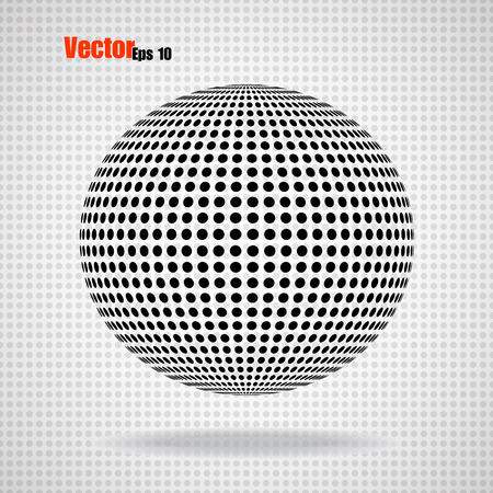 Abstract spherical shape. Points.のイラスト素材