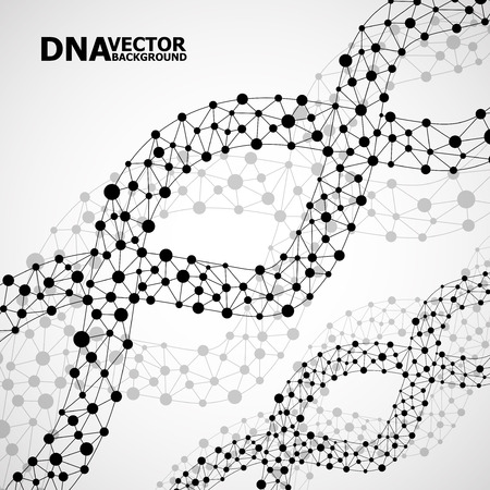 Abstract DNA spiral, molecule structure.のイラスト素材
