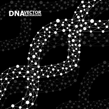 Abstract DNA spiral, molecule structure.のイラスト素材
