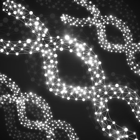 Abstract DNA spiral, molecule structure.のイラスト素材