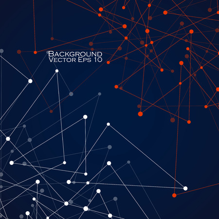 Abstract background with dot and line, network connection, molecule structure. Vector illustration. Eps 10のイラスト素材