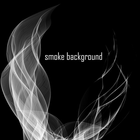 Abstract smoke isolated on black. Vector illustration. Eps 10のイラスト素材