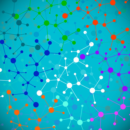 Colorful molecule DNA. Abstract background. Vector illustration. Eps10のイラスト素材