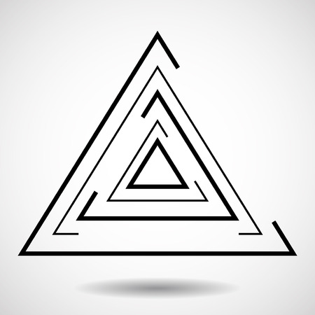 Abstract triangle of lines isolated on white background, vector illustration, eps10のイラスト素材