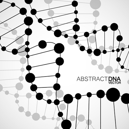 Abstract spiral of DNA, molecular backgroundのイラスト素材