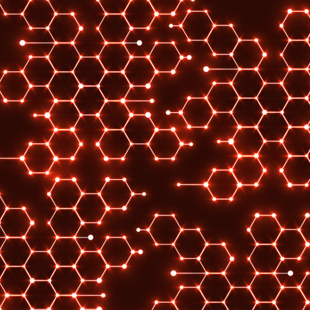 Honeycomb networks. Technology background. Vector illustration. Eps 10