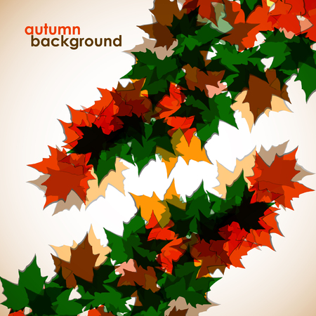 Autumn background of maple leaves. Colofrul image, vector illustration eps 10のイラスト素材