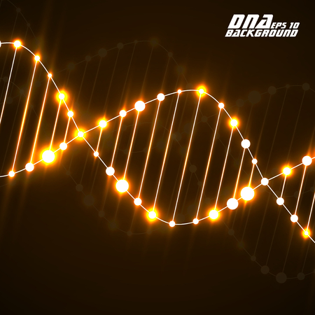 Neon dna spiral. Abstract background. Vector illustration. Eps10のイラスト素材