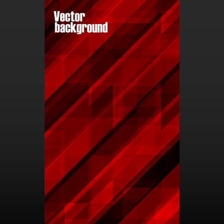 Abstract red mosaic banner on black background.のイラスト素材