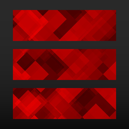 Abstract trendy banner with geometric shape. Colorful background from red mosaic. Vector illustration. Eps 10のイラスト素材