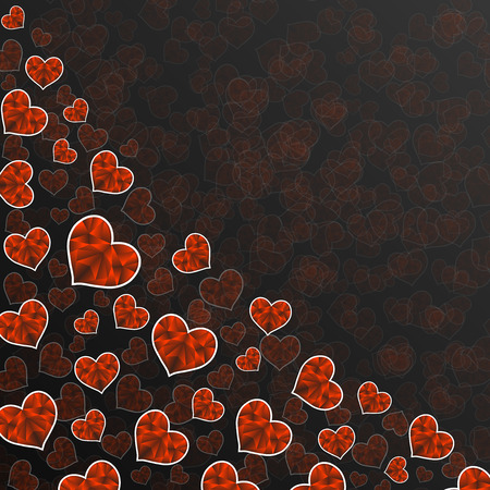 Valentines day background with hearts, vector illustration, eps 10のイラスト素材