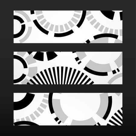 Banner with circles, geometric shapes. Abstract backgroundのイラスト素材