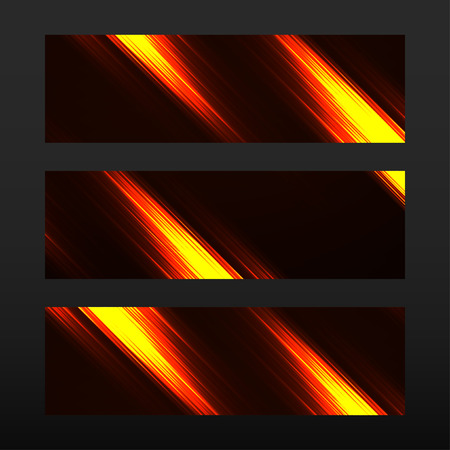 Banner with glowing lines, neon stripes. Abstract background, vector illustration, eps 10のイラスト素材