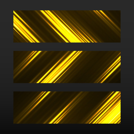 Banner with glowing lines, neon stripes. Abstract backgroundのイラスト素材