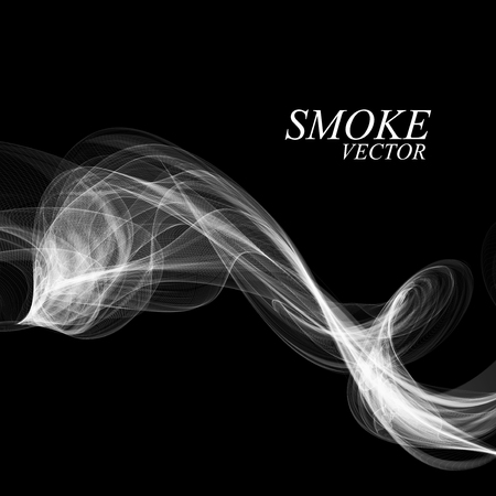 Abstract smoke isolated on black background. Vectorのイラスト素材