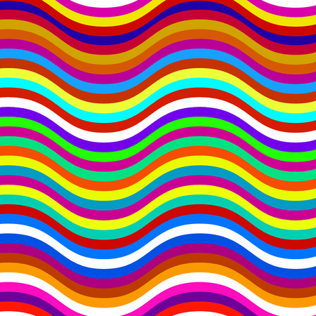 Abstract background of colorful waves. Geometric pattern with stripes. Vectorのイラスト素材
