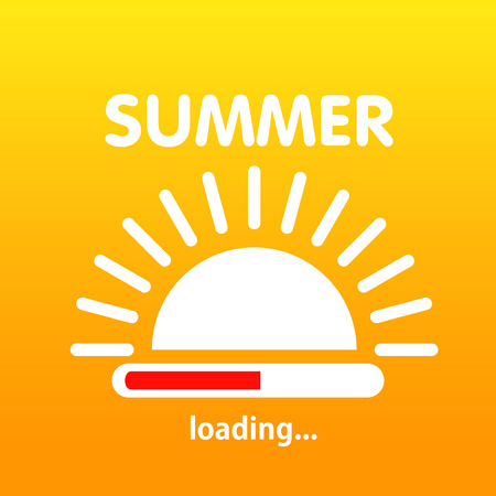 Summer is loading Vector illustrationのイラスト素材