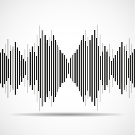 Abstract technology background with wave as equalizer. Vector illustration.のイラスト素材