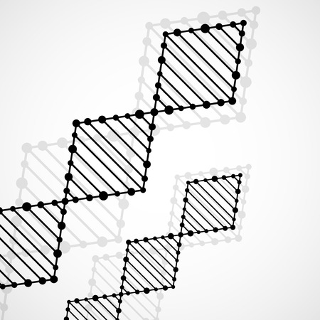 Abstract geometric spiral of DNA. Vector illustration.のイラスト素材