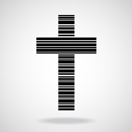 Abstract cross of lines. Christian Symbol. Vectorのイラスト素材