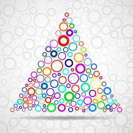 Abstract triangle of color circles. Vector illustration. Eps 10のイラスト素材