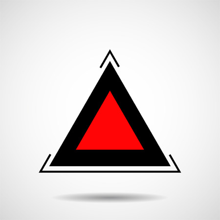 Creative logo of triangle. Geometric shape. Vector design elementのイラスト素材