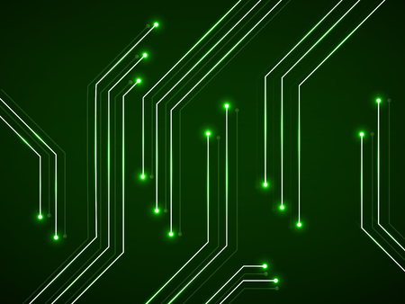 Abstract technology neon circuit board. Vector backgroundのイラスト素材