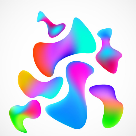 Abstract background of colorful amorphous shapes. Vectorのイラスト素材