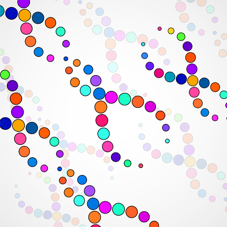 Abstract colorful spiral of DNA, stylish molecule backgroundのイラスト素材