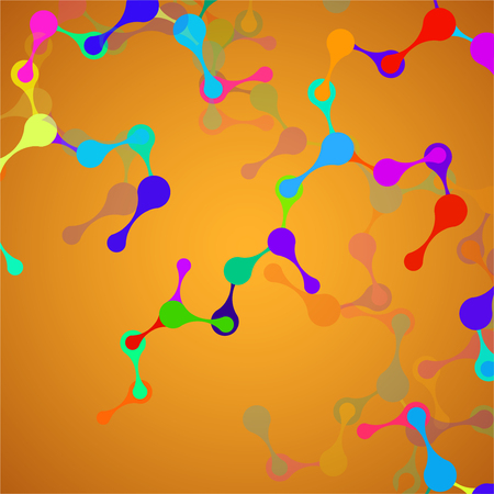 Abstract molecule structure of DNA, colorful background. Vectorのイラスト素材