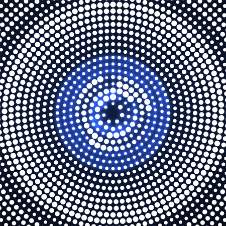 Abstract dotted background. Halftone radial pattern. Vectorのイラスト素材