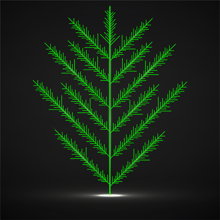 Coniferous tree, christmas tree. Vector illustration. Eps 10のイラスト素材