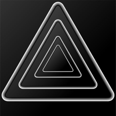 Abstract background of black triangles with shadow, paper layersのイラスト素材