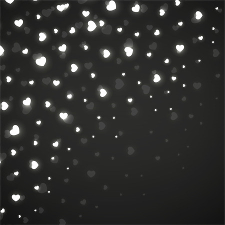Background with glowing hearts, valentine's day. Vectorのイラスト素材