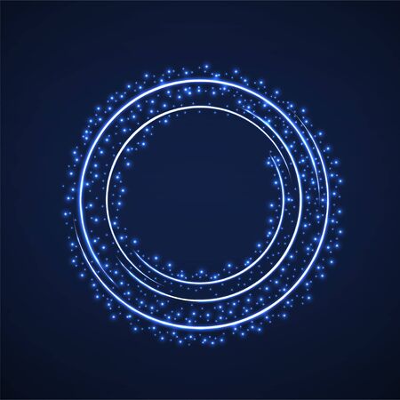 Abstract ring background with luminous particles. Glowing circleのイラスト素材