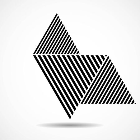 Abstract triangles of lines, geometric shapes. Vector design elementsのイラスト素材