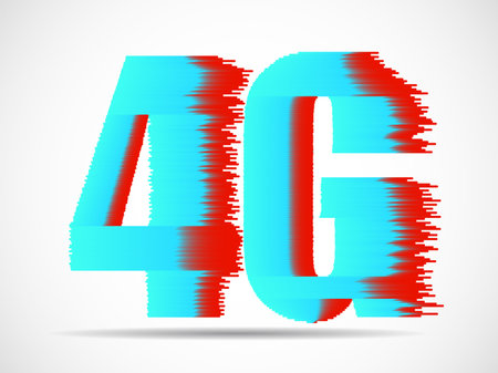 Abstract vector 4G internet wirelles connection of lines