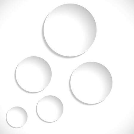 Vector paper circles sticker isolated on white backgroundのイラスト素材