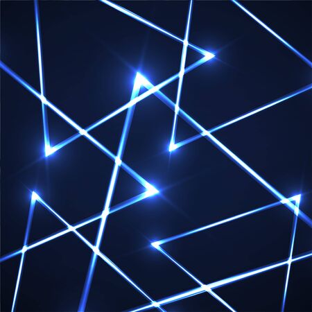 Abstract background with neon triangles for designのイラスト素材