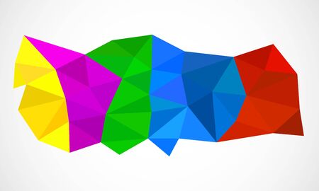Abstract Turkey map in geometric polygonal style. Colorful vector illustrationのイラスト素材